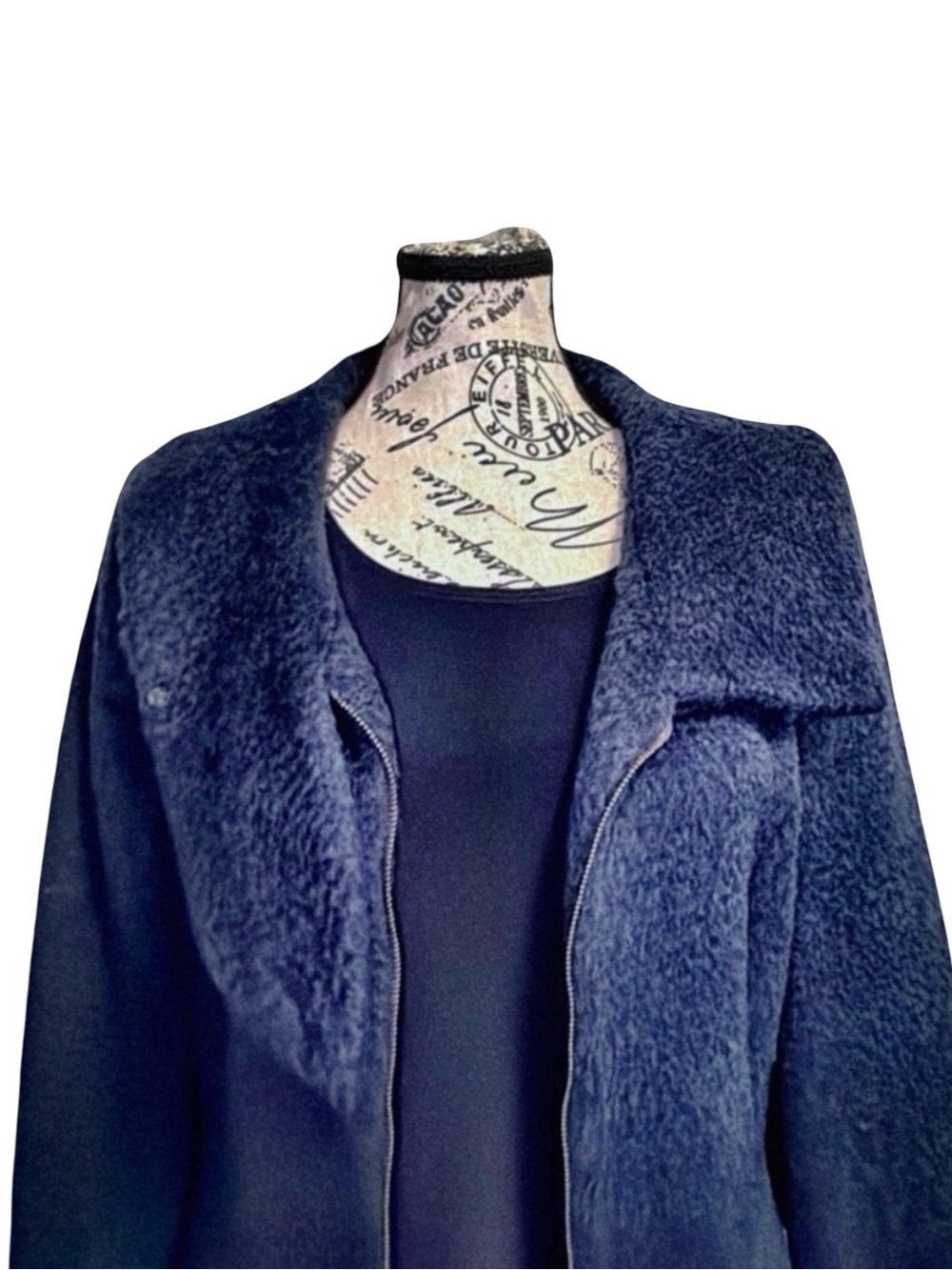 Zenobia Alpaca Wool Coat | Oversized Shawl Collar | Size 8 - Picture 9 of 15